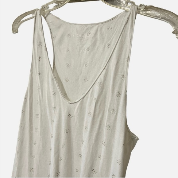 Zadig & Voltaire Hilda Scoop Embellished Tank Top S White with Silver Detail - Picture 3 of 15